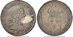 Louis XV 1/2 Ecu 1721-E XF Details (Obverse Spot Removed) NGC, Tours mint, cf. KM465 (Mint Unlisted), Gad-311 (R2). Flan Reforme, trefoil below bust. ...