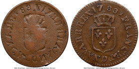 Louis XVI Mint Error - Reverse Brockage Liard 1788-D AU55 Brown NGC, Lyon mint, KM585.5. Mintage: 666,000. HID09801242017 © 2024 Heritage Auctions | A...