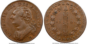 Louis XVI 12 Deniers 1792-D AU55 Brown NGC, Lyon mint, KM600.5. HID09801242017 © 2024 Heritage Auctions | All Rights Reserved www.HA.com/TexasAuctione...