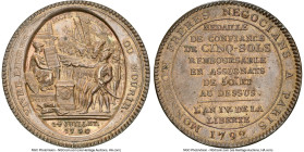 Republic bronze Essai Medallic 5 Sols 1792 AU58 Brown NGC, Soho mint, KM-Tn31, Maz-145. HID09801242017 © 2024 Heritage Auctions | All Rights Reserved ...