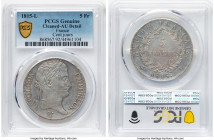 Napoleon "Les Cent Jours" 5 Francs 1815-L AU Details (Cleaned) PCGS, Bayonne mint, KM704.5, Gad-595. An issue to interest the Napoleon-type collectors...