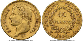 Napoleon gold 40 Francs 1808-A AU53 NGC, Paris mint, KM688.1, Gad-1024. HID09801242017 © 2024 Heritage Auctions | All Rights Reserved www.HA.com/Texas...