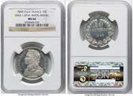 Republic white metal Essai 10 Centimes 1848 MS64 NGC, Maz-1339a (R1). Struck in a tumultuous year of French history, the Monarchy was abolished during...
