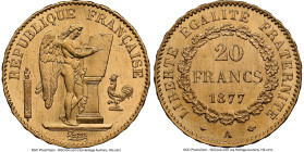 Republic gold 20 Francs 1877-A MS65 NGC, Paris mint, KM825, Gad-1063. HID09801242017 © 2024 Heritage Auctions | All Rights Reserved www.HA.com/TexasAu...