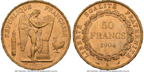 Republic gold 50 Francs 1904-A MS62 NGC, Paris mint, KM831, F-549, Gad-1113. HID09801242017 © 2024 Heritage Auctions | All Rights Reserved www.HA.com/...