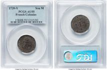Louis XV Sou Marque 1739-V AU55 PCGS, Troyes mint, KM500.21. HID09801242017 © 2024 Heritage Auctions | All Rights Reserved www.HA.com/TexasAuctioneerL...