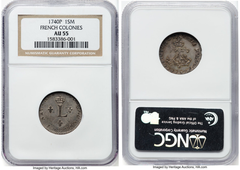 Louis XV Sou Marque 1740-P AU55 NGC, Dijon mint, KM500.16. HID09801242017 © 2024...