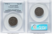 Louis XV Sou Marque 1756-A XF40 PCGS, Paris mint, KM500.1. HID09801242017 © 2024 Heritage Auctions | All Rights Reserved www.HA.com/TexasAuctioneerLic...