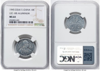 French Colony aluminum Essai 10 Cents 1945-(a) MS64 NGC, Paris mint, KM-E38, Lec-185. HID09801242017 © 2024 Heritage Auctions | All Rights Reserved ww...