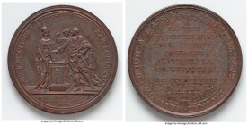 "The Acceptance of the Constitution by Louis XVI" bronze Medal 1791 XF, By Augustin Dupré. 34.5mm. Ex. Boulton Family Holdings HID09801242017 © 2024 H...