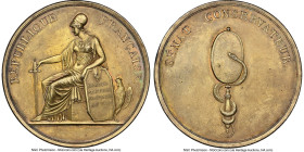 "Conservative Senate" gilt-silver Medal ND (1799-Dated) UNC Details (Obverse Scratched) NGC, Bramsen-7. 50mm. By Rambert Dumarest. RÉPUBLIQUE FRANCAIS...