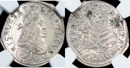 Leopold I., 3 Kreuzer 1659, Graz TOP POP