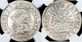 Leopold I., 6 Kreuzer 1673, KB, Kremnitz