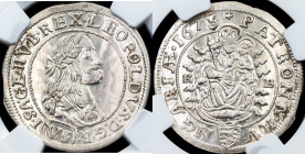Leopold I., 6 Kreuzer 1673, KB, Kremnitz