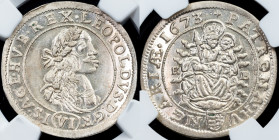 Leopold I., 6 Kreuzer 1673, KB, Kremnitz