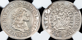 Leopold I., 6 Kreuzer 1673, KB, Kremnitz