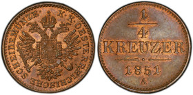 Franz Joseph I., 1/4 Kreuzer 1851, A TOP POP