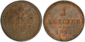 Franz Joseph I., 1 Kreuzer 1851, G TOP POP