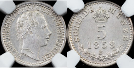 Franz Joseph I., 5 Kreuzer 1858, B, Kremnitz