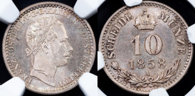Franz Joseph I., 10 Kreuzer 1858, A