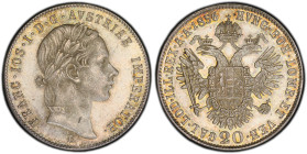 Franz Joseph I., 20 Kreuzer 1856, KB, Kremnitz TOP POP
