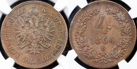 Franz Joseph I., 4 Kreuzer 1864, B