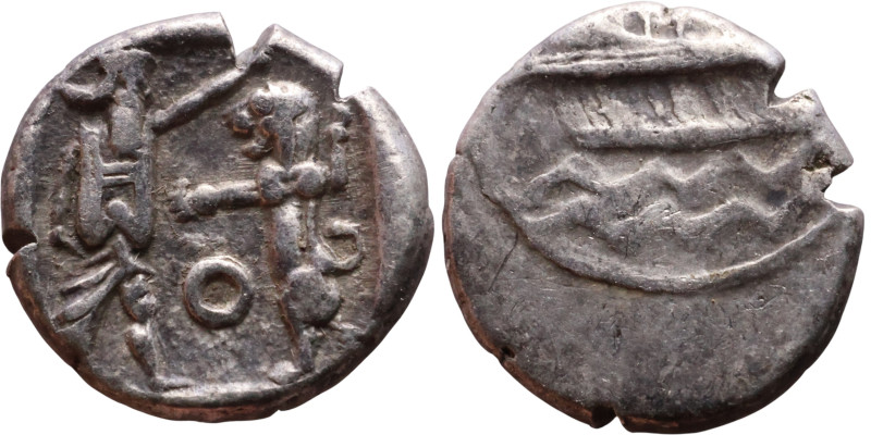 PHOENICIA: Sidon (4th century) Ar Obol Obverse: Galley l.; legend in Phoenician,...