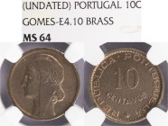 Ensaio e Prova - 10 Centavos Sem Data , NGC MS64, A.G:E4.09 sem Serrilha