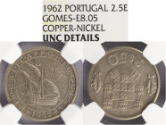 Ensaio e Prova - 2$50 1962, NGC UNC Details Surface Hairlines, A.G:E8.05