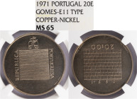 Ensaio e Prova - 20 Escudos 1971, NGC MS65, A.G:E11.Variante