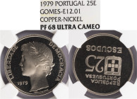 Ensaio e Prova - 25 Escudos 1979 Proof, NGC PF 68 Ultra Cameo, A.G:E12.01