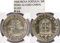 Ensaio e Prova - 50 Escudos 1968 Prova em Relevo, NGC PF65, A.G:E13.01