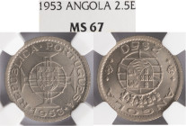 Angola - 2$50 1953, NGC MS 67, A.G:18.01
