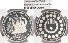 Angola Independente - 500 Kwanzas 1991, NGC PF 66 Ultra Cameo