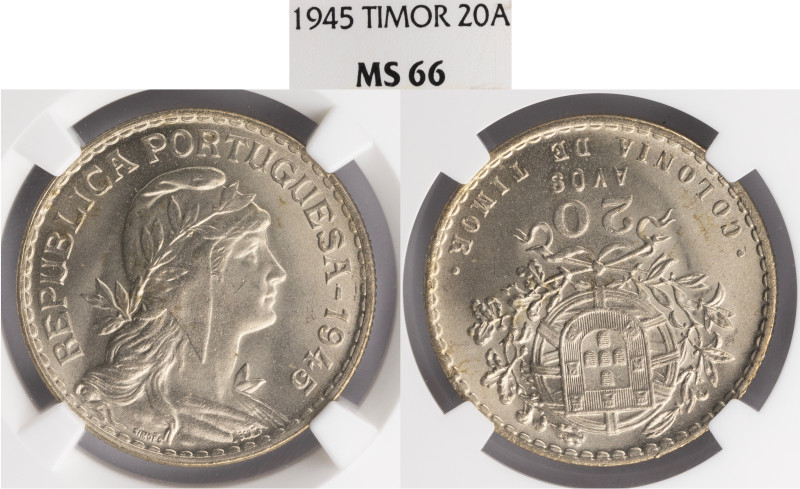 Timor - 20 Avos 1945, NGC MS66, A.G:02..01