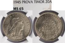 Timor - 20 Avos 1945 Prova, NGC MS65, A.G:E2.01