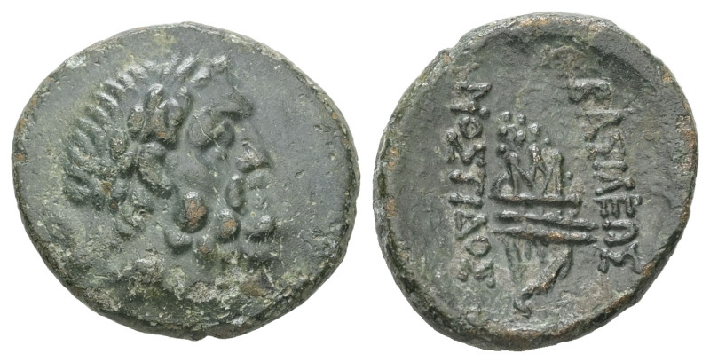 Kings of Thrace, (Kainian) Mostis. AE. 2.98 g. - 17.39 mm. Circa 125-85/79 BC.
O...