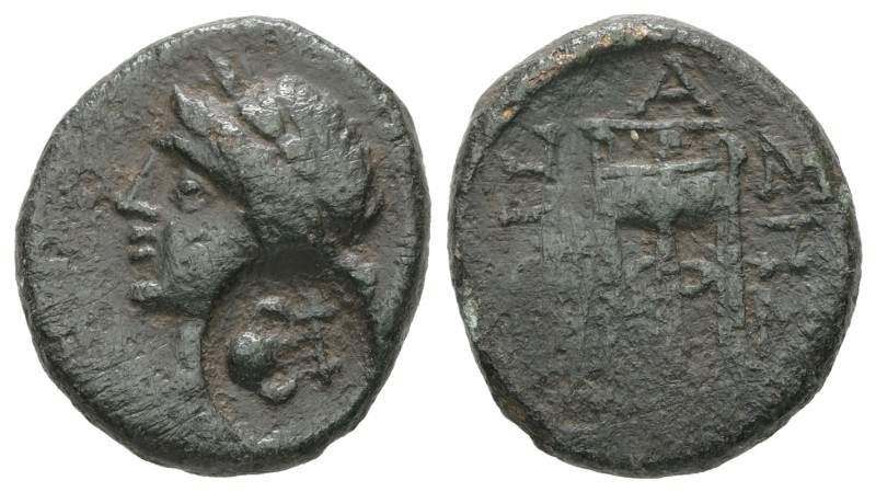 Thrace, Sestos. AE. 3.54 g. - 16.98 mm. Late 2nd-1st centuries BC.
Obv.: Laureat...