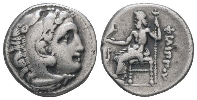 Kings of Macedon, Philip III Arrhidaios, 323-317 BC. AR Drachm, 4.15 g. - 17.16 ...