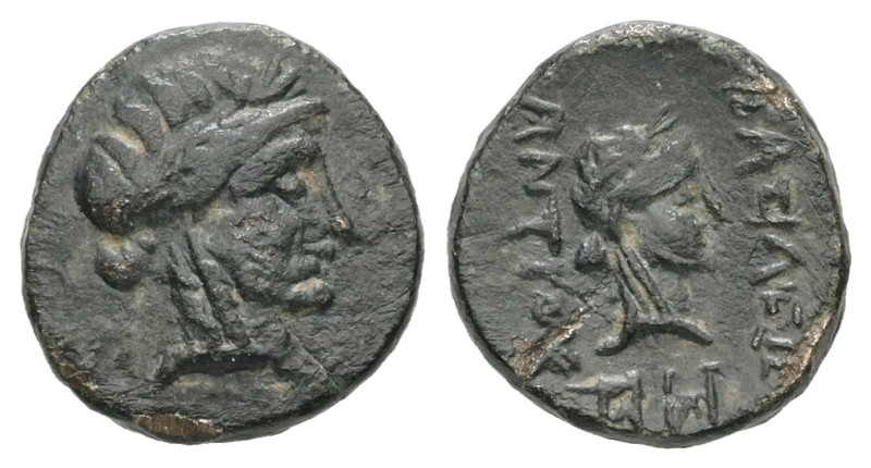 Kings of Commagene, Antiochos III. AE 1/2 chalkous. 1.19 g. - 11.49 mm. Mopsos, ...