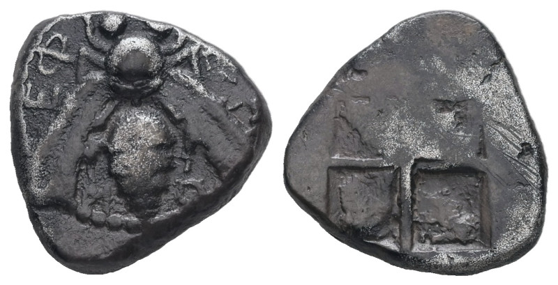 Ionia, Ephesos. AR Drachm, 3.29 g. - 14.98 mm. Circa 500-420 BC.
Obv.: Bee with ...