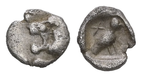 Ionia, Miletos. AR Tetartemorion, 0.13 g. - 5.80 mm. Late 6th-early 5th century ...