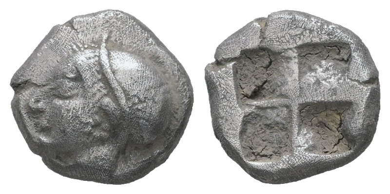 Ionia, Phokaia. AR Diobol, 1.24 g. - 10.18 mm. Circa 521-478 BC.
Obv.: Archaic F...