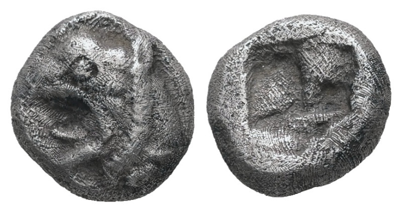 Ionia, Phokaia. AR Diobol, 1.45 g. - 9.56 mm. Circa 521-478 BC.
Obv.: Head of gr...