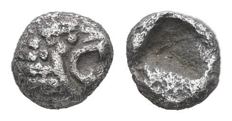 Kings of Lydia, Kroisos. AR 1/48 Stater, 0.16 g. - 4.96 mm. Circa 564/53-550/39 ...