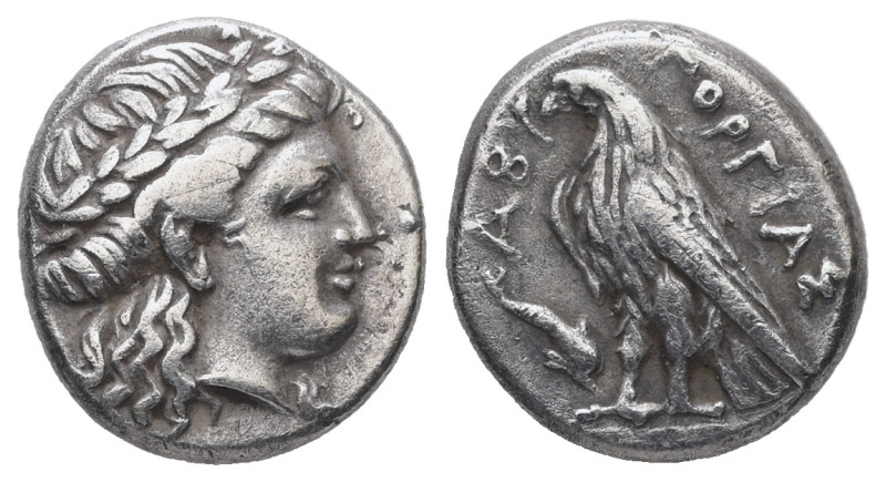 Troas, Abydos. AR Hemidrachm, 2.36 g. - 13.42 mm. Circa 4th century BC. Gorgias,...