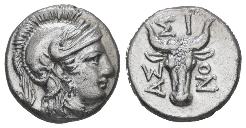 Troas, Assos. AR Tetrobol, 2.46 g. - 13.72 mm. 4th-3rd centuries BC.
Obv.: Wrea...