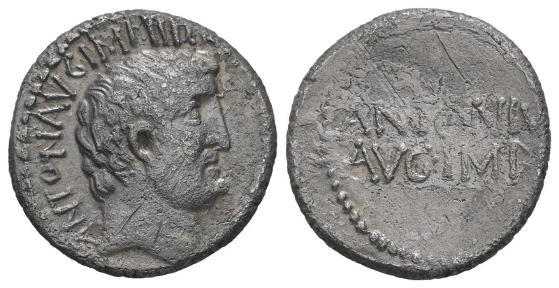 The Triumvirs. Marcus Antonius (as Mark Antony), 83-30 BC. AR Denarius. 3.54 g. ...