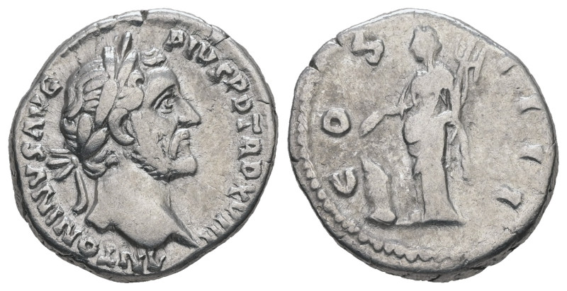 Antoninus Pius, AD. 138-161. AR Denarius. 3.10 g. - 18.02 mm. Rome.
Obv.: ANTONI...