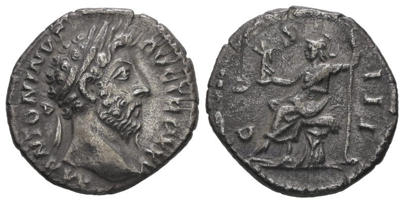 Antoninus Pius, AD. 138-161. AR Denarius. 3.24 g. - 18.55 mm. Rome, struck 170-1...